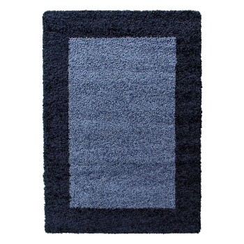Hochflor Teppich LIFE Marineblau 100 cm x 200 cm