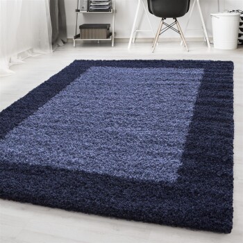 Hochflor Teppich LIFE Marineblau 300 cm x 400 cm
