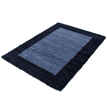 Hochflor Teppich LIFE Marineblau 300 cm x 400 cm