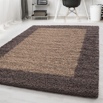 Hochflor Teppich LIFE Taupe 240 x 340 cm