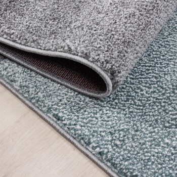 Kurzflor Teppich LUCCA Blau 80 x 250 cm