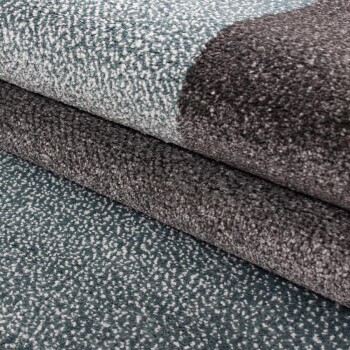 Kurzflor Teppich LUCCA Blau 140 x 200 cm