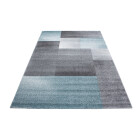 Kurzflor Teppich LUCCA Blau 140 x 200 cm