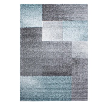 Kurzflor Teppich LUCCA Blau 200 cm x 290 cm