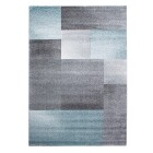 Kurzflor Teppich LUCCA Blau 240 x 340 cm