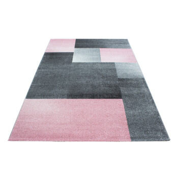 Kurzflor Teppich LUCCA Pink 120 cm x 170 cm