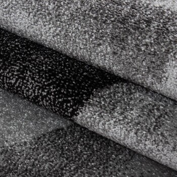 Kurzflor Teppich LUCCA Schwarz 160 cm x 230 cm
