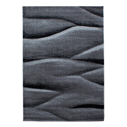 Kurzflor Teppich LUCCA Schwarz 240 x 340 cm