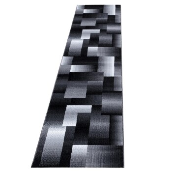 Kurzflor Teppich MIAMI Schwarz 80 x 300 cm