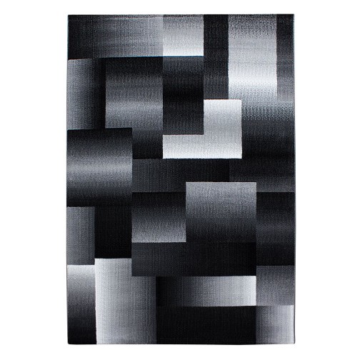 Kurzflor Teppich MIAMI Schwarz 140 x 200 cm