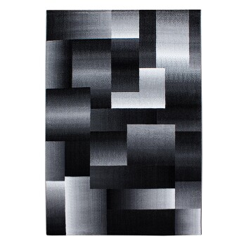 Kurzflor Teppich MIAMI Schwarz 240 x 340 cm