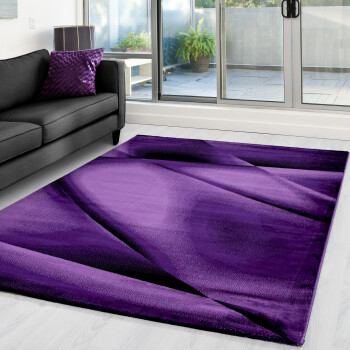 Kurzflor Teppich MIAMI Violett 200 cm x 290 cm