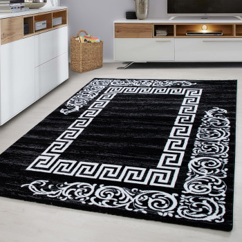 Kurzflor Teppich MIAMI Schwarz 80 x 150 cm