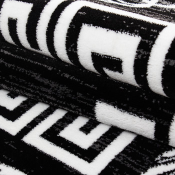 Kurzflor Teppich MIAMI Schwarz 80 x 150 cm