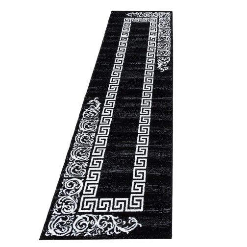 Kurzflor Teppich MIAMI Schwarz 80 x 300 cm