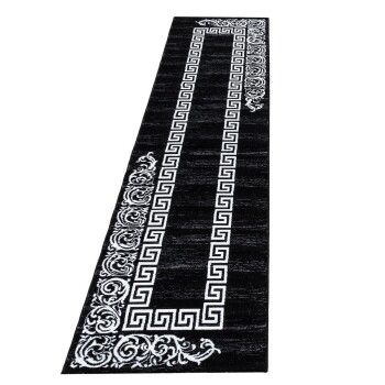 Kurzflor Teppich MIAMI Schwarz 80 x 300 cm