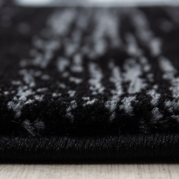 Kurzflor Teppich MIAMI Schwarz 120 cm x 170 cm
