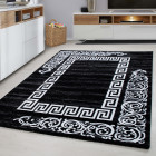 Kurzflor Teppich MIAMI Schwarz 200 cm x 290 cm