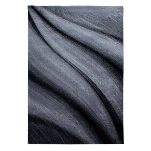 Kurzflor Teppich MIAMI Schwarz 80 x 150 cm