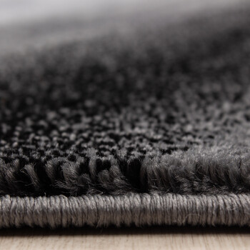 Kurzflor Teppich MIAMI Schwarz 80 x 300 cm