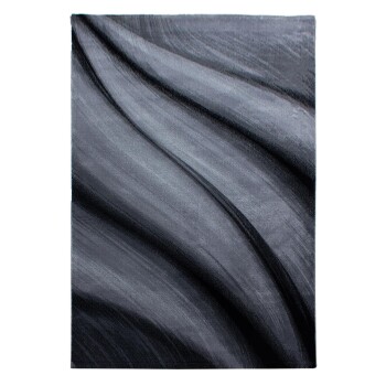 Kurzflor Teppich MIAMI Schwarz 240 x 340 cm