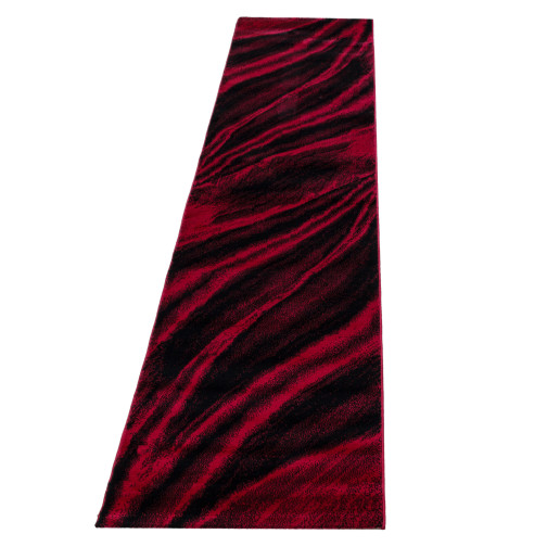 Kurzflor Teppich MIAMI Rot 80 x 300 cm