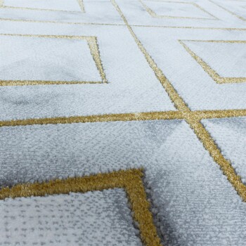 Kurzflor Teppich NAXOS Gold 140 x 200 cm