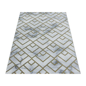 Kurzflor Teppich NAXOS Gold 140 x 200 cm