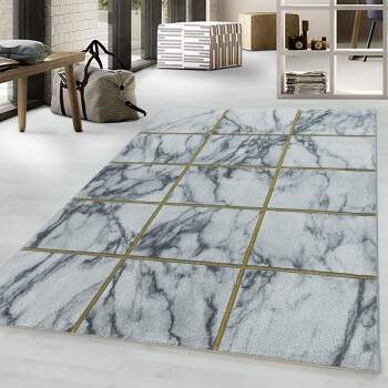 Kurzflor Teppich NAXOS Gold 140 x 200 cm