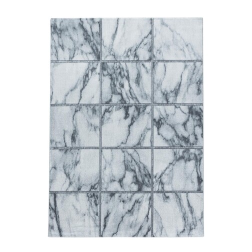 Kurzflor Teppich NAXOS Silber 140 x 200 cm