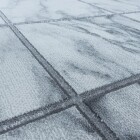 Kurzflor Teppich NAXOS Silber 140 x 200 cm