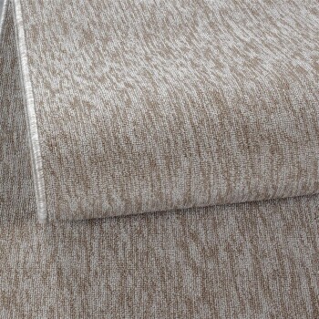 Kurzflor Teppich NIZZA Beige 200 cm Rund