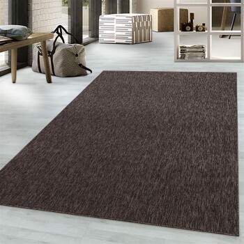 Kurzflor Teppich NIZZA Braun 60 x 100 cm