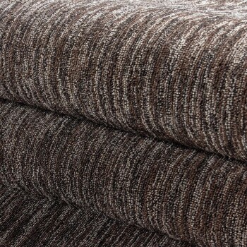 Kurzflor Teppich NIZZA Braun 80 x 250 cm