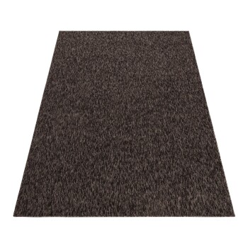 Kurzflor Teppich NIZZA Braun 240 x 340 cm