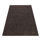Kurzflor Teppich NIZZA Braun 280 x 370 cm