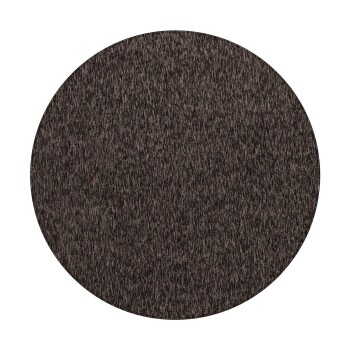 Kurzflor Teppich NIZZA Braun 200 cm Rund