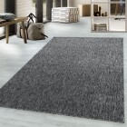 Kurzflor Teppich NIZZA Grau 80 x 150 cm