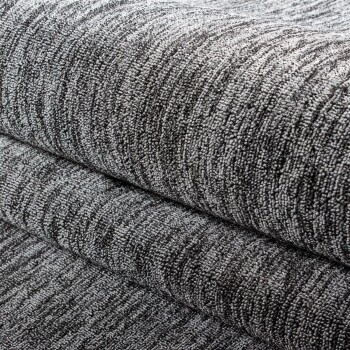 Kurzflor Teppich NIZZA Grau 80 x 250 cm