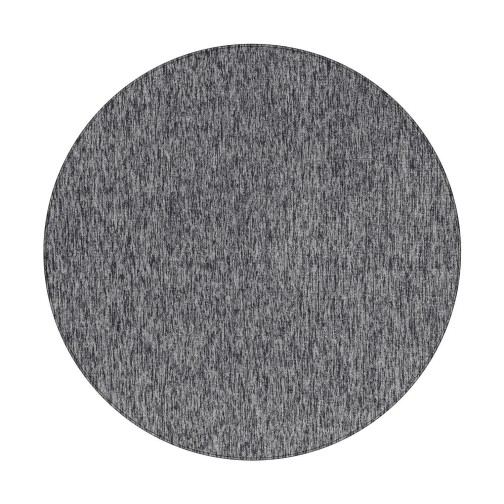Kurzflor Teppich NIZZA Grau 120 cm Rund