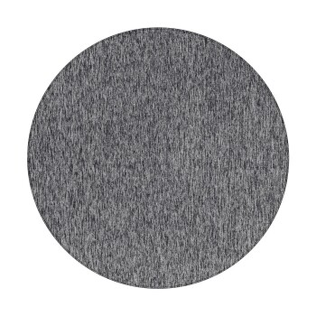 Kurzflor Teppich NIZZA Grau 200 cm Rund