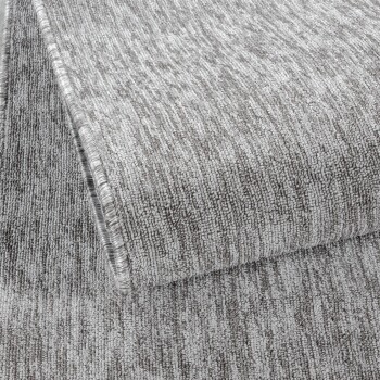 Kurzflor Teppich NIZZA Hellgrau 60 x 100 cm