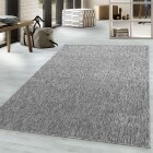 Kurzflor Teppich NIZZA Hellgrau 60 x 100 cm