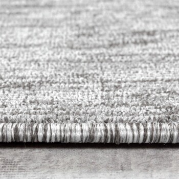 Kurzflor Teppich NIZZA Hellgrau 80 x 150 cm
