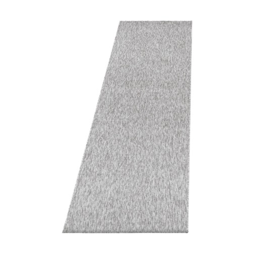 Kurzflor Teppich NIZZA Hellgrau 80 x 250 cm