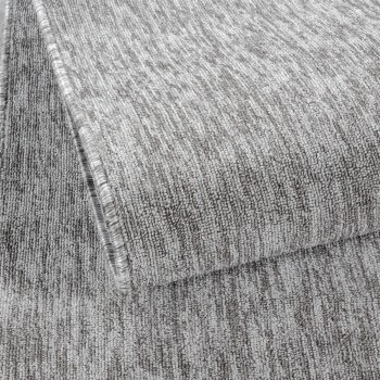 Kurzflor Teppich NIZZA Hellgrau 120 cm x 170 cm
