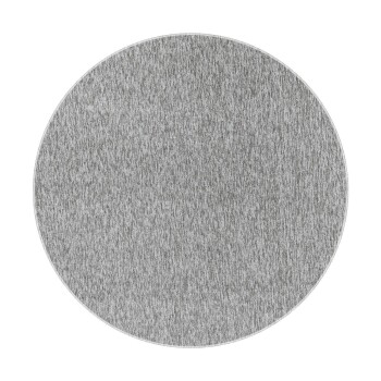 Kurzflor Teppich NIZZA Hellgrau 120 cm Rund