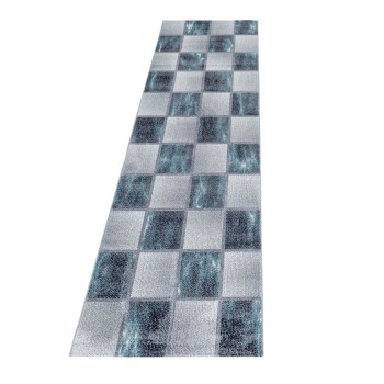 Kurzflor Teppich OTTAWA Blau 80 x 250 cm