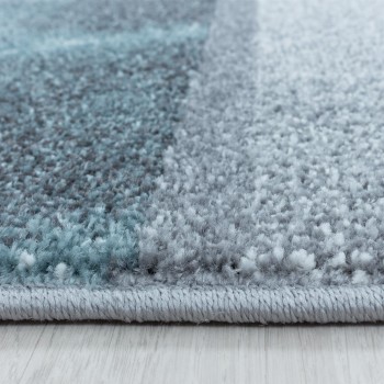 Kurzflor Teppich OTTAWA Blau 80 x 250 cm