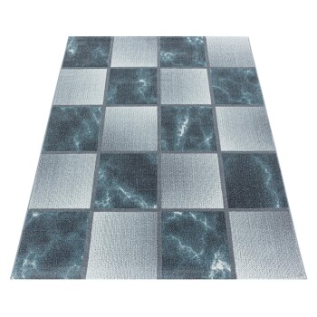 Kurzflor Teppich OTTAWA Blau 140 x 200 cm